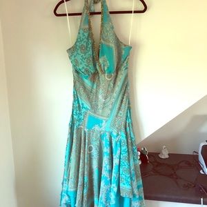 ✨Turquoise Paisley Beaded Dress✨
